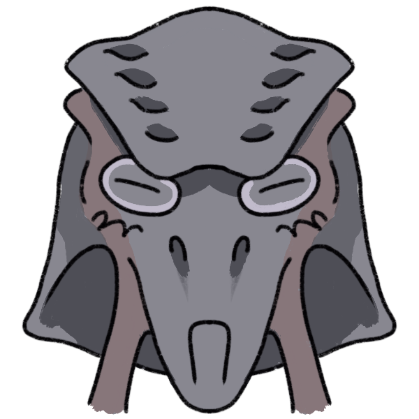  A Species 8472 / Undine head. They have a gray, helmet shaped head with a triangular face and a crest around the top and back of their head